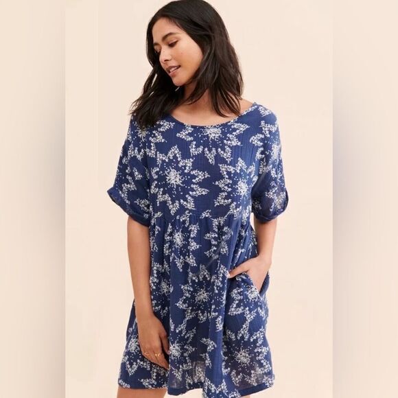 Free People Belezza Printed Babydoll Dress Small - Picture 3 of 10